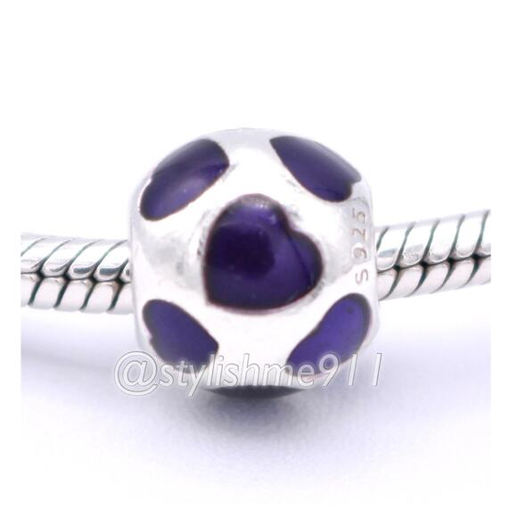 Pandora Jewelry - Authentic Pandora Love You Violet Enamel Charm - 790543EN13